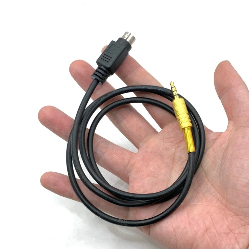 For YAESU FT-891 FT-857 FT-817 FT-991 FT-450D DIN 6 Pin DATA to 3.5mm PTT Adapter Cable for Echolink and Remote Voice Repeater Oasis Select