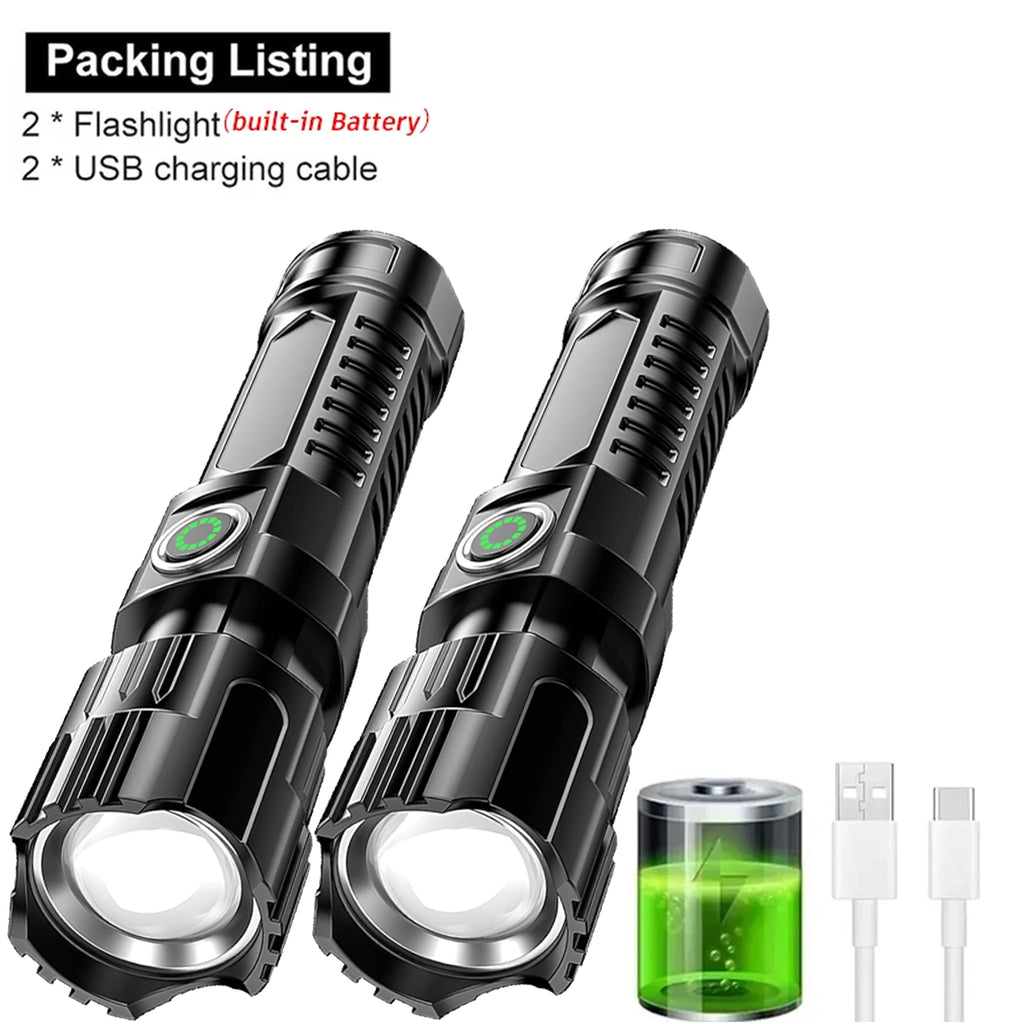 ZHIYU 1600 Lumen LED Zoomable Rechargeable Tactical Flashlight