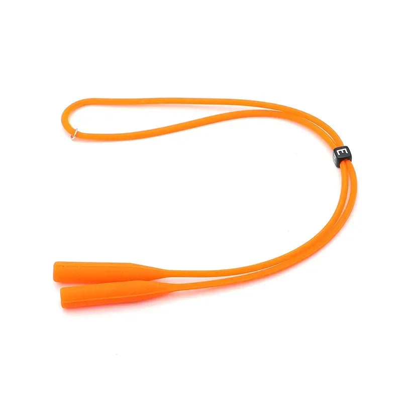 Adjustable Elastic Silicone Eyeglasses Straps Sunglasses Chain Sports Anti-Slip String Glasses Ropes Band Cord Holder Oasis Select Orange