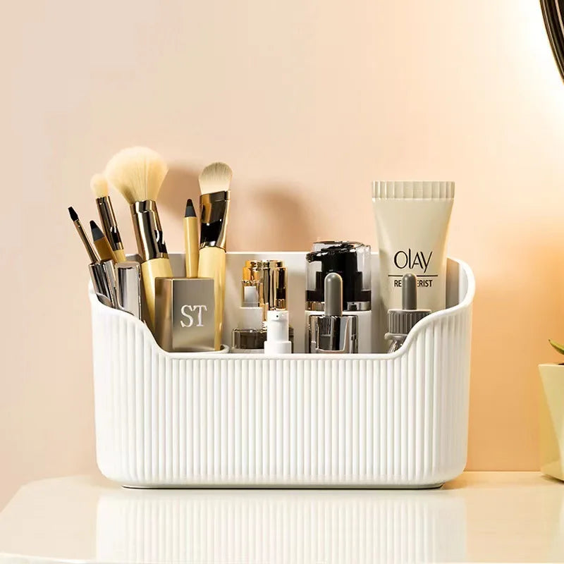 Desktop Cosmetics Storage Box Toiletries Cotton Swab Container Bathroom Accessories Brushes Makeup Organizer Case Lipsticks Box Oasis Select