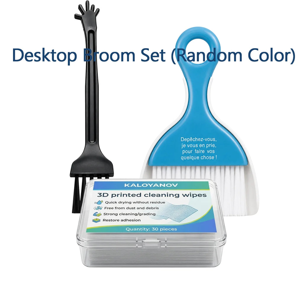 3D Printer Bed Cleaning Wipes 30PCS + Detail Brush & Desktop Brush with Dustpan – Quick-Drying Lint-Free FDM/SLA Surface Cleaner Oasis Select 1 Box