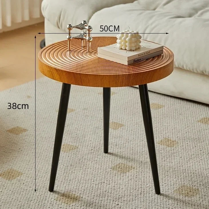 Multi-functional Annual ring side few sofa side few living room coffee table living room Oasis Select Log color 50-38