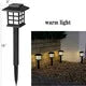 LED Mini Solar Lawn Light Waterproof Chinese Style Landscape Light Household Outdoor Garden Courtyard Decoration floor Light Oasis Select Warm light 1PC