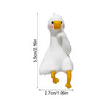 Computer Monitor Decor Figurines 4 Pieces Geese Dashboard Decorations Cute Sculpture for Home Bedroom Study Room Workplace Shelf Oasis Select 4PCS