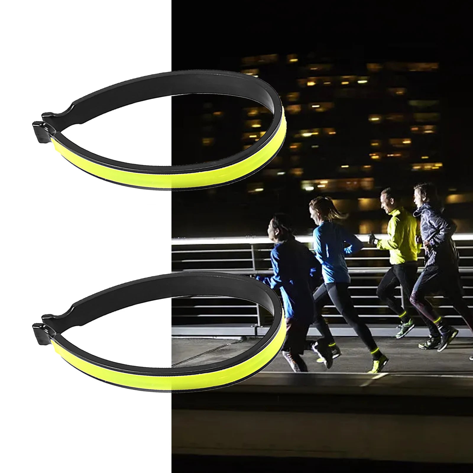 Reflective Clips Bicycle Pants Clip Our Bike Pants Clips Are Coated With Reflective Material 10.1 Cm X 1.1 Cm 2pcs/4pcs Oasis Select