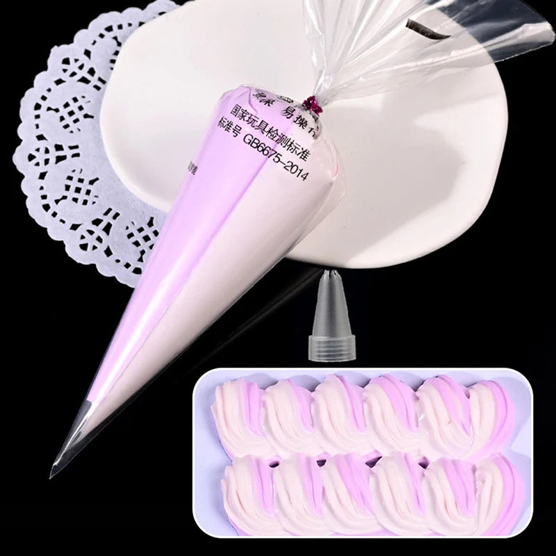100g Two Color Whipped Cream Glue Diy Phone Case Materials Simulation Fake Decoden Cream Clay Glue With Nozzle Jewelry Making Oasis Select MR-09