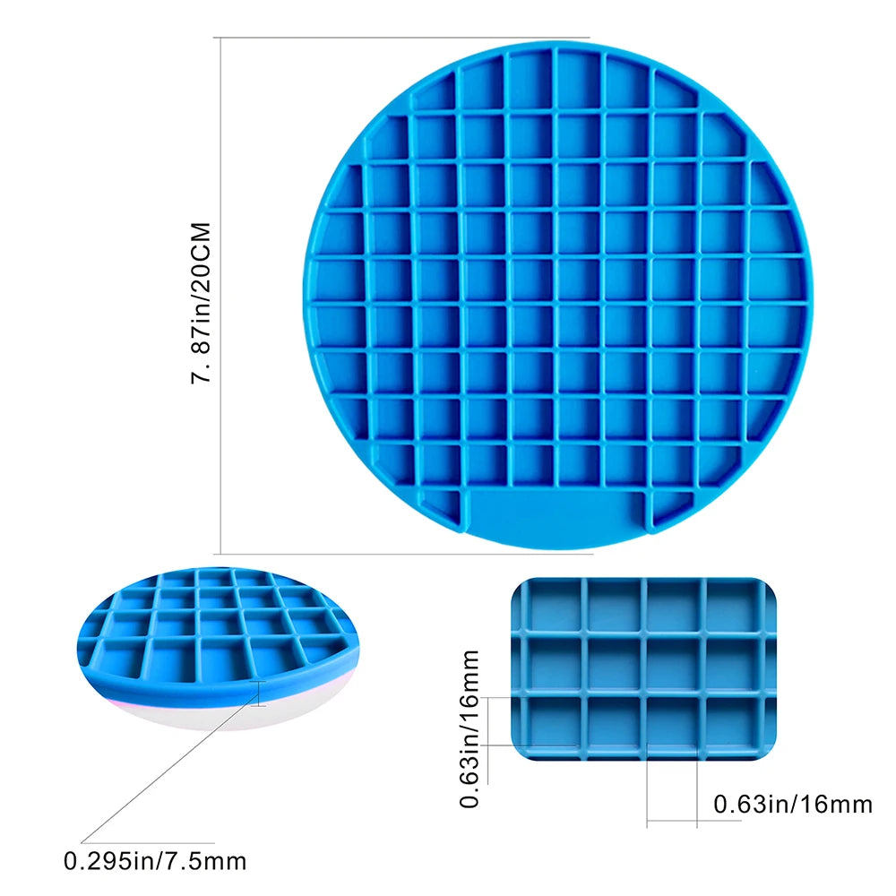 Mat For Dogs Cats Slow Food Bowls Silicone Pets Feeding Lick Pad Pet Slow Feeder Anxiety Food Container Lickimat for Dogs Puppy Oasis Select 1pc blue round