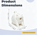 Funny Yawning Fat Cat Figurine Miniature Cartoon Kitten Statue Cute Chubby Cat Ornament for Home Office Desktop Decor Cute Gifts Oasis Select Yawning Cat White
