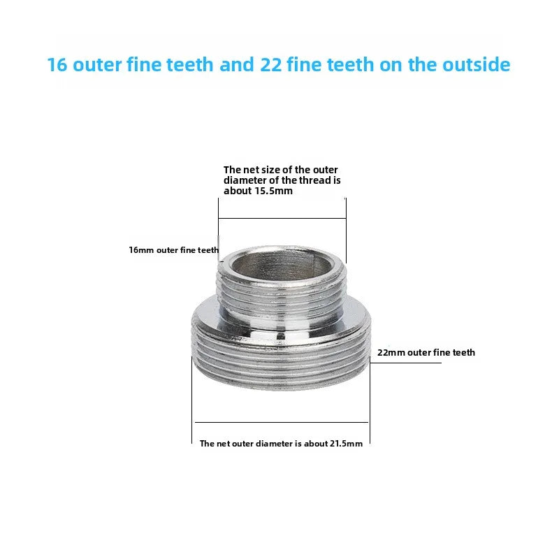 Faucet Adapter 22 Turn 16 18 20 22 24 26 28 30 32mm Internal and External Fine Tooth Faucet Conversion Thread Accessories Oasis Select I