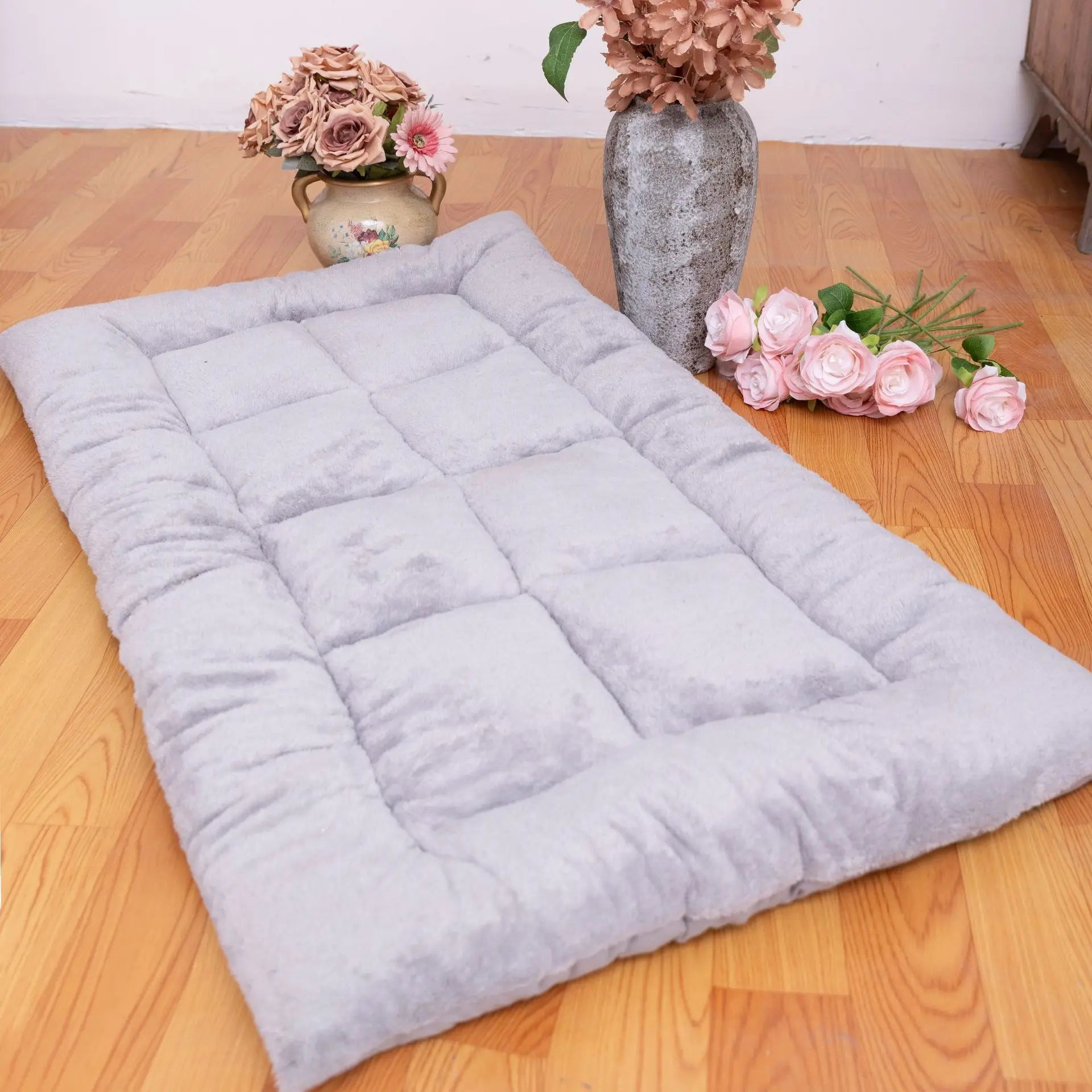 Four Seasons Dog Bed Large Pet Sleeping Mat Dogs Can Be Double-sided Dog Kennel Cat Kennel Sleep Oasis Select Gray XXL 120x60cm