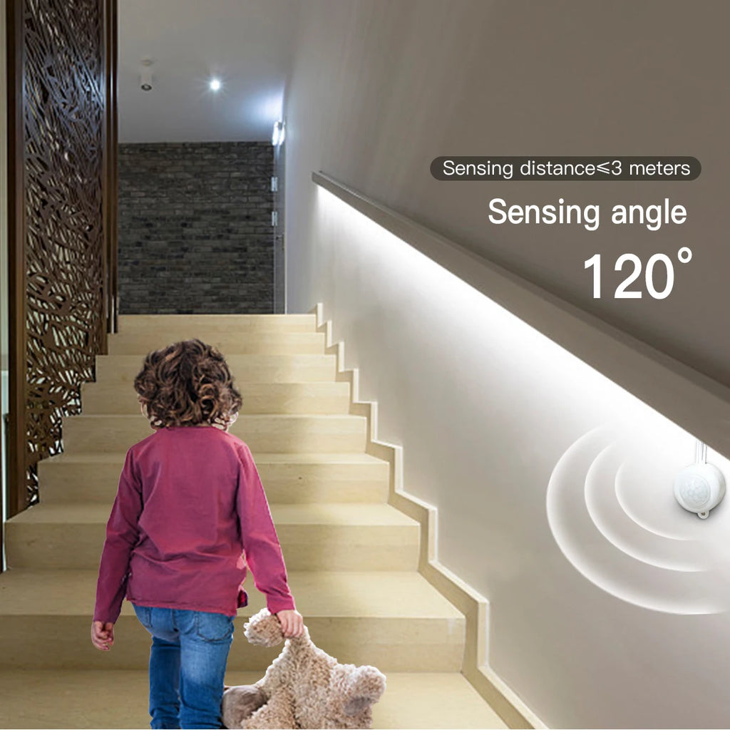 Motion Sensor COB LED Neon Strip Lights Pure Silica Gel DC5V USB Smart Human Body Induction Kitchen Bedroom Night Security Lamp Oasis Select