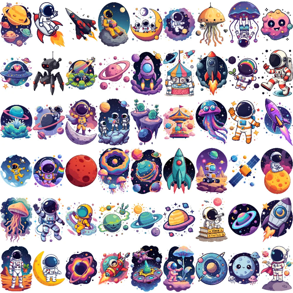 54pcs Space Astronaut Temporary Tattoo Stickers – Kids & Adults Temporary Tattoo Stickers Oasis Select