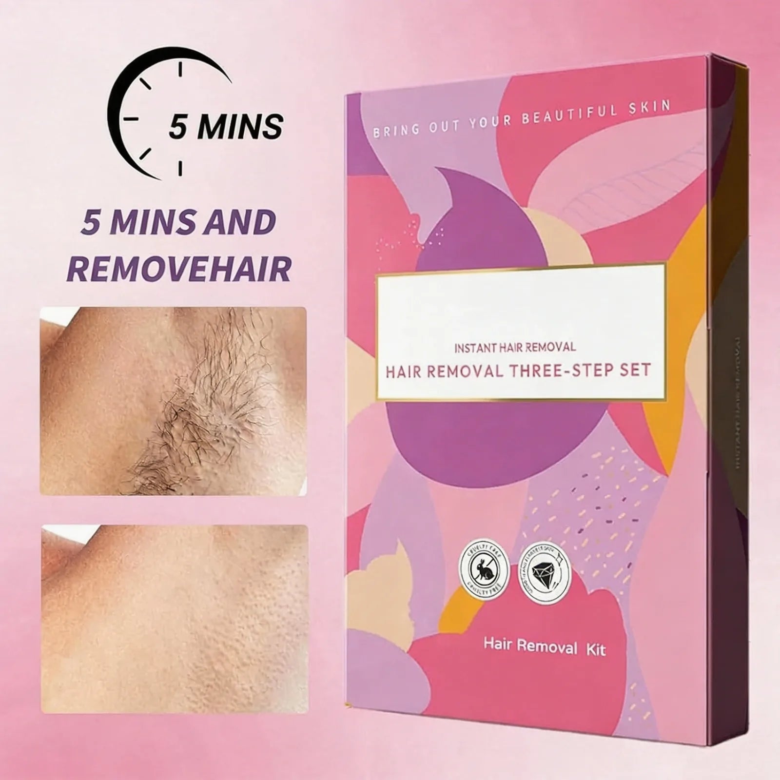 Facial Hair Removal Cream for Three Step Kit Lip Chin Upper Lip Women Home Use Gentle With Softening Gel Soothing Lotion Oasis Select