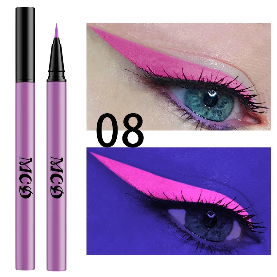 UV Neon Eyeliner Pen – Waterproof Fluorescent Liquid Eye Liner