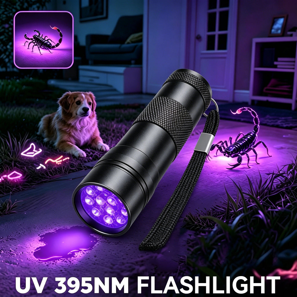 395nm UV Blacklight Flashlight – Pet Stain & Scorpion Finder