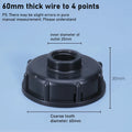 Valve 1000 Liter IBC Ton Barrel Accessories Variable Diameter Joint 4 Minutes 6 Minutes 1 Inch Internal Thread Straight Joint Oasis Select S60X6 to 4 points A 1pcs