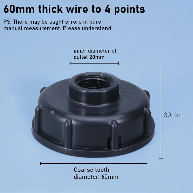 Valve 1000 Liter IBC Ton Barrel Accessories Variable Diameter Joint 4 Minutes 6 Minutes 1 Inch Internal Thread Straight Joint Oasis Select S60X6 to 4 points A 1pcs