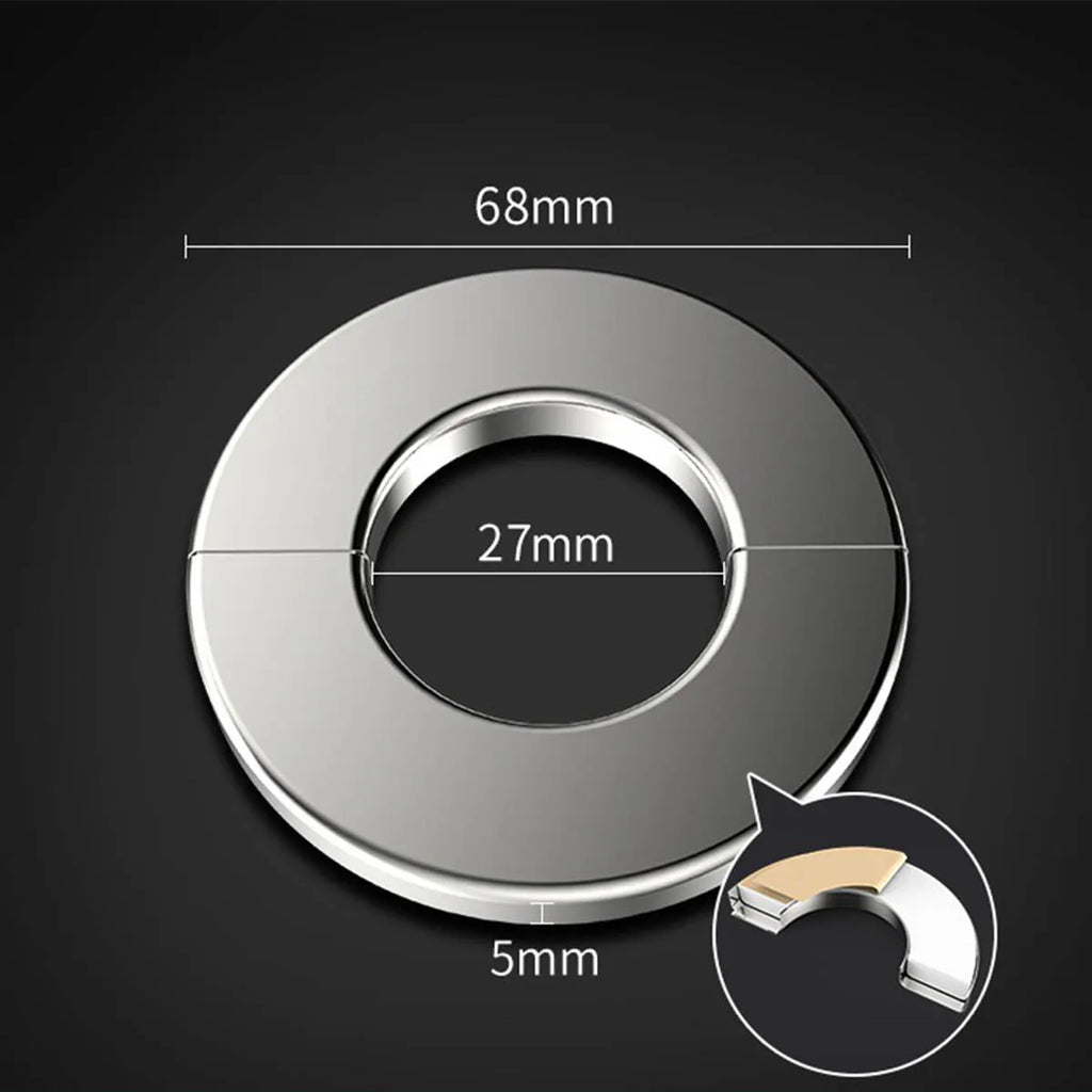Stainless steel decorative cover faucet triangle valve gas water heater exhaust pipe circular split air conditioning hole cover Oasis Select 27mm-1pcs