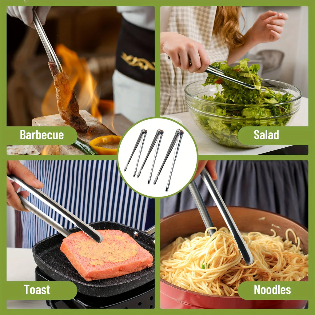 Barbecue Tong Food Clip Stainless Steel Grill Tong Multifunctional Kitchen Rust-Resistant Serving Clip Camping BBQ Supplies Oasis Select