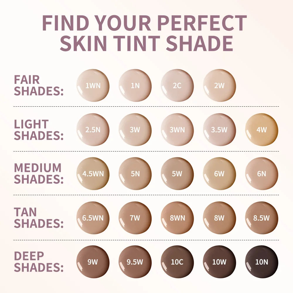24 Colors Skin Tint Liquid Foundation Natural Finish Blur Pores Soft Focus Makeup Lightweight Hydrating Base for All Skin Types Oasis Select