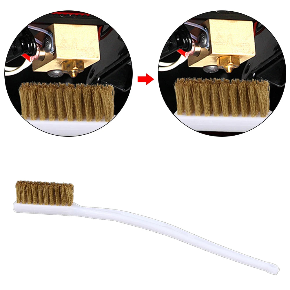 For Ender 3 Nozzle Heater Block Hotend Cleaning Hot Bed Parts Copper 3D Printer Cleaner Tool Copper Wire Toothbrush Brush Handle Oasis Select Default Title