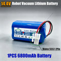 NEW 14.8V 6800mAh 14.4V 9800mAh Lithium Battery For ILIFE A4 A4s V7 A6 V7s Plus Robot Vacuum Cleaner ILife 4S1P real Capacity Oasis Select 6800mAH