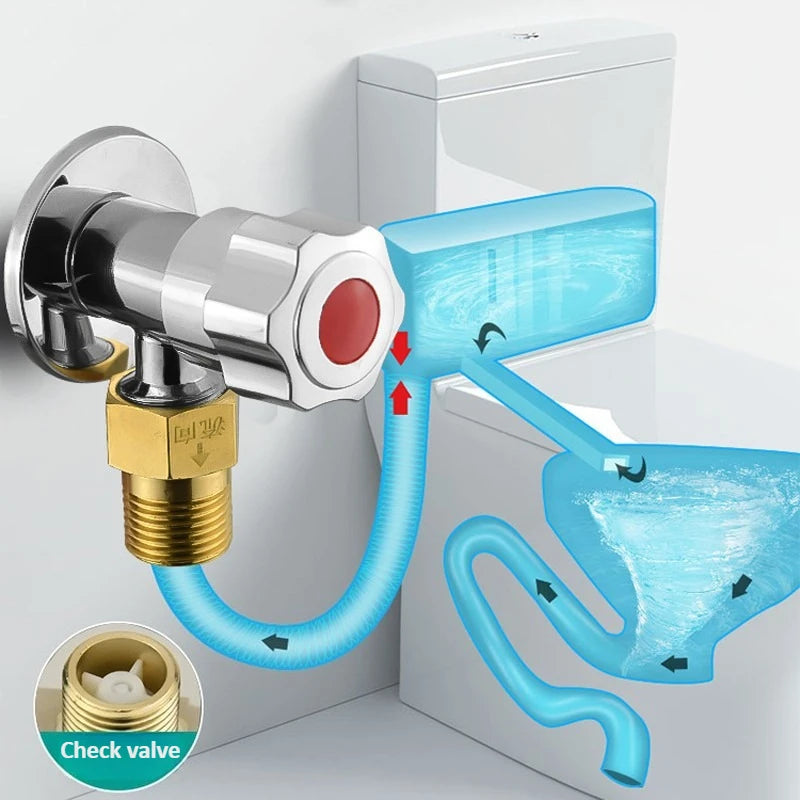 Copper One-way Check Valve 4 Points 1/2 "Anti Backflow Water Return Bathroom Water Pipe Toilet Water Heater Meter Oasis Select