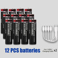 Hot 1.5V 12000mAh USB Type-C Rechargeable Lithium AA Battery for Hunting Camera Remote Control Mouse Smart Door Lock Microphone Oasis Select 12PCS Batteries 1.5V China Mainland