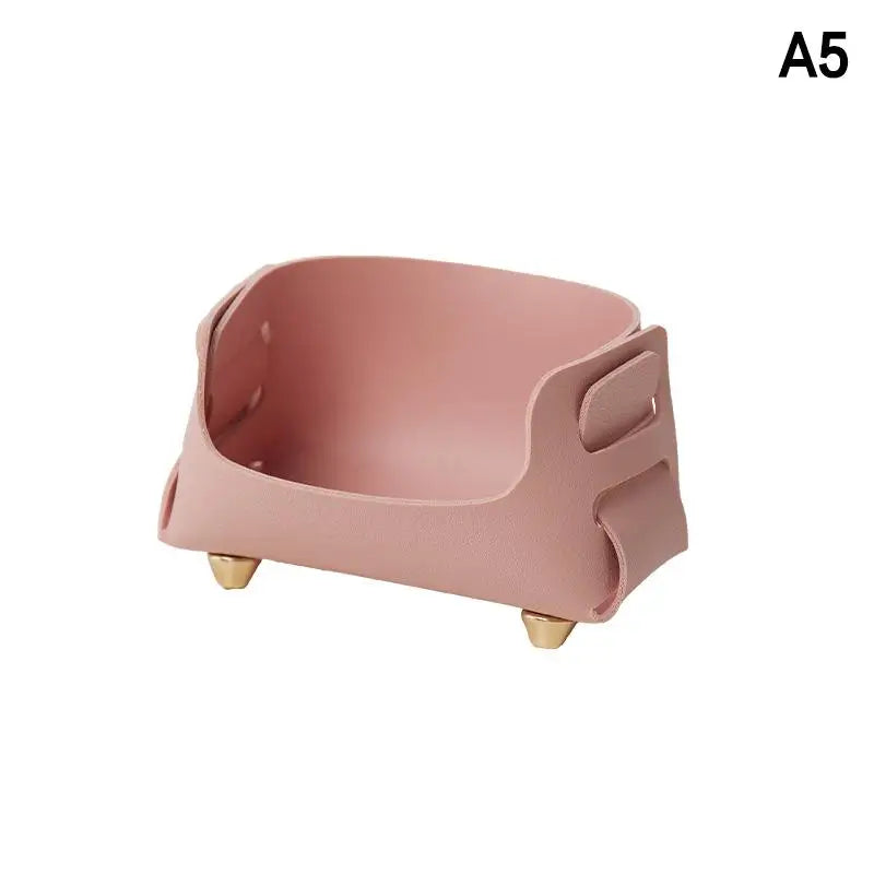 PU Leather Desktop Business Card Holder & Sign Display Stand