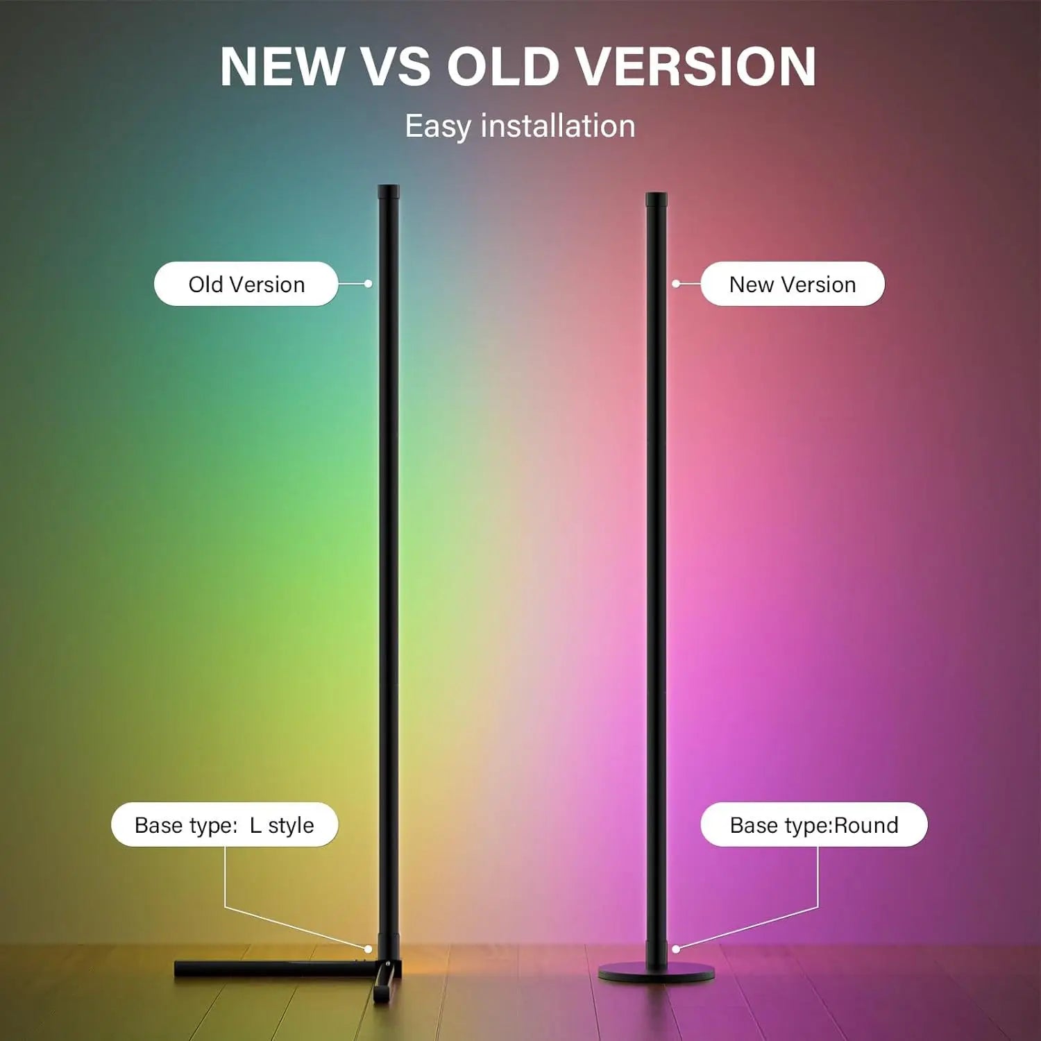 RGB Dimmable LED Floor Lamp | Minimalist Mood Light for Bedroom