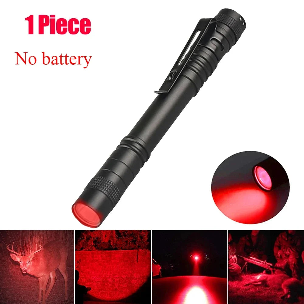 POCKETMAN Red LED Pen Flashlight | Astronomy & Night Vision Torch