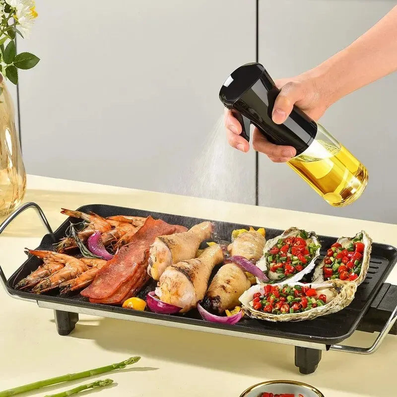 1Pc 200/500 ML Oil Spray Pot Kitchen Household Edible Olive Oil Spray Bottle Atomized Misty Oil Tank Air Fryer Spray Bottle Oasis Select