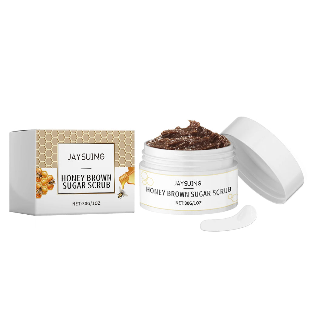 Honey Brown Sugar Scrub Cream Exfoliate Remove Facial Oil Shrink Pores Smooth Moisturize Skin Softening Keratin Cleansing Scrub Oasis Select