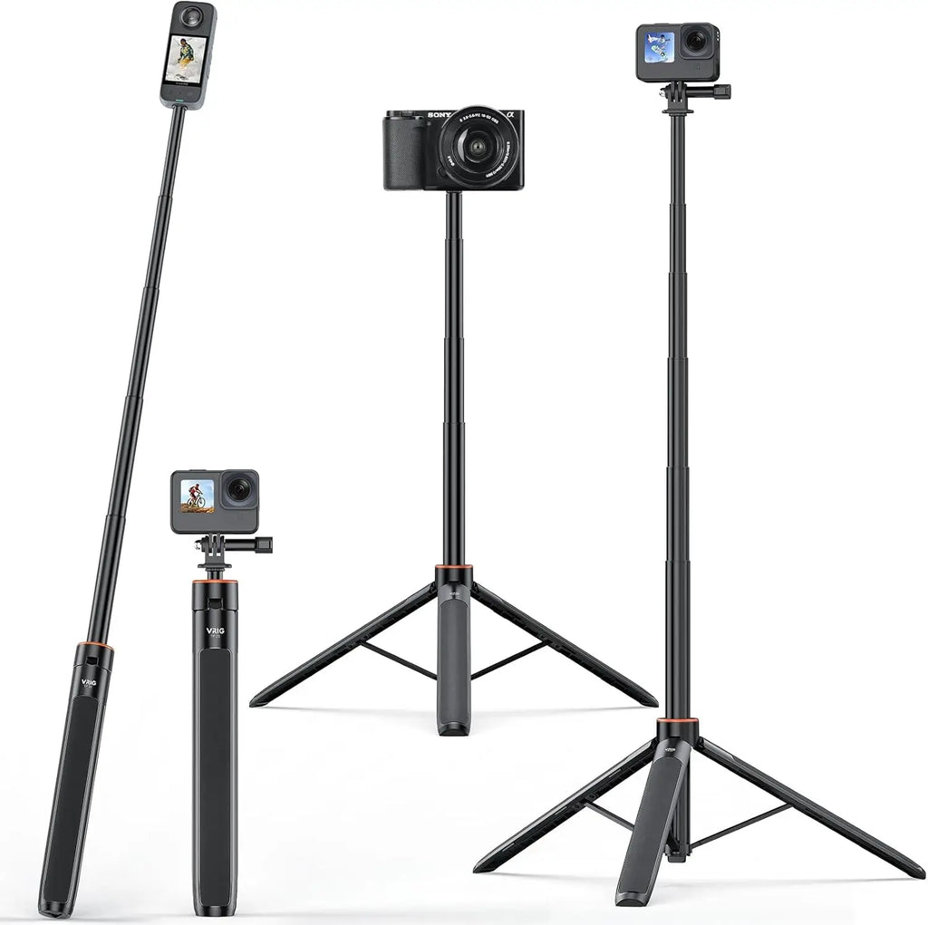 140cm Extendable Tripod Selfie Stick for Insta360 GoPro DJI