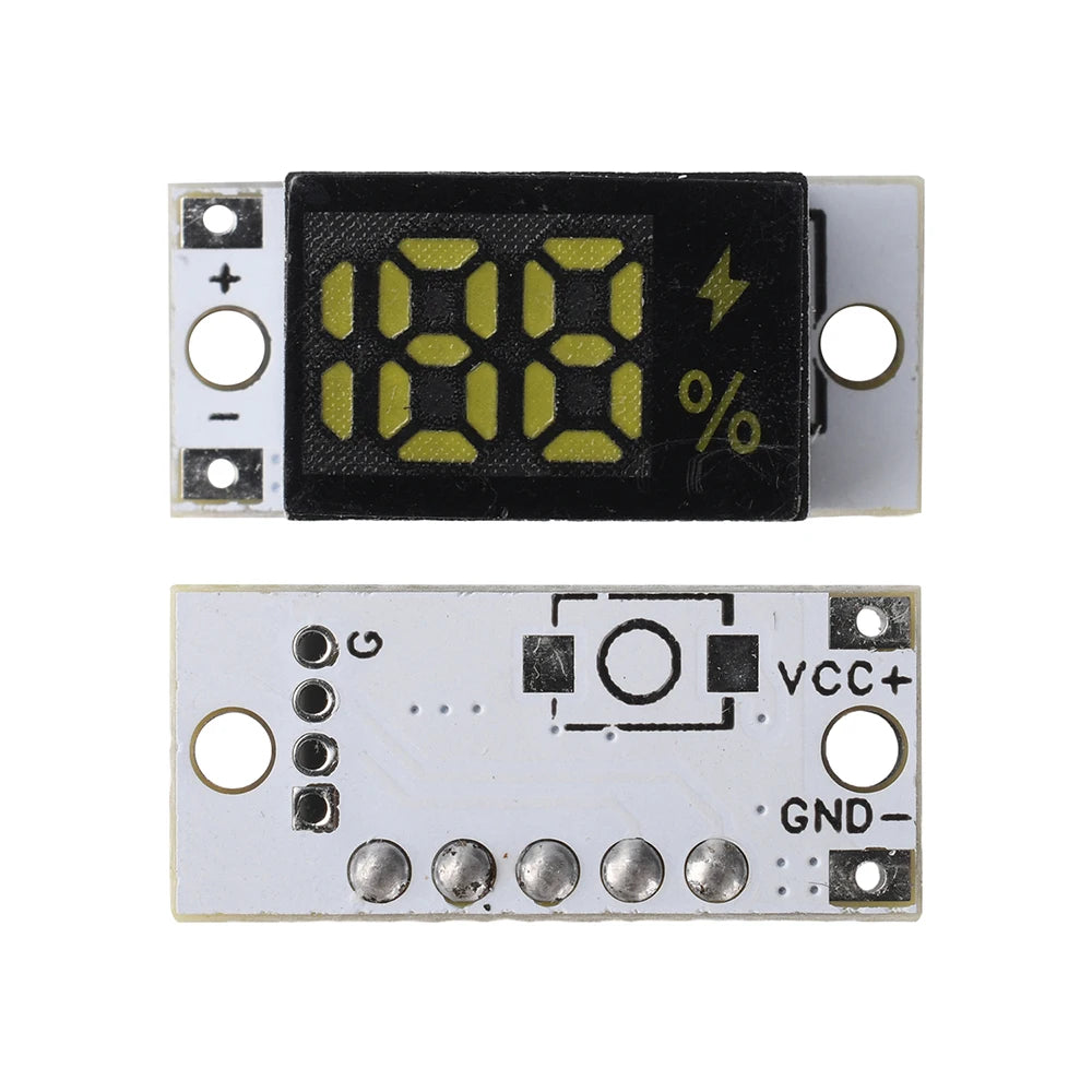 Mini Power Display Indicator 1S-4S Lithium Battery Capacity Tester Battery LED Digital Electricity Display Module Oasis Select Without button
