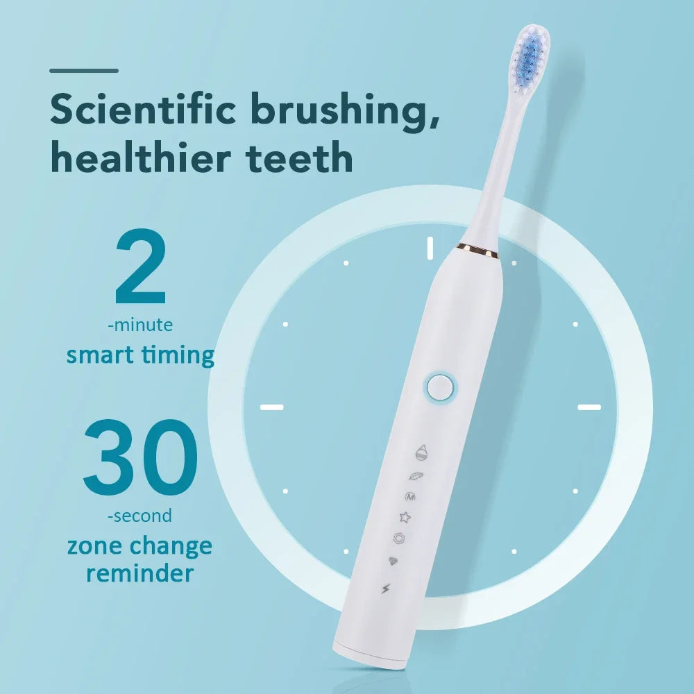 Hailicare Sonic Electric Toothbrush | 6 Modes, 4 Heads, IPX67