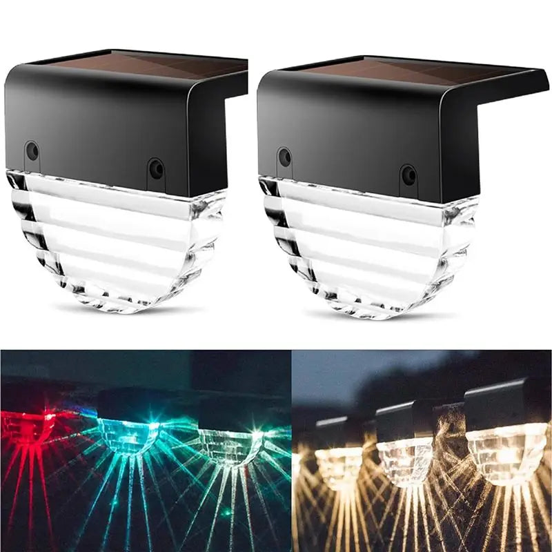LIKE WISH Solar Wall Lamp Deck Lamp Outdoor Wall Lamp Home Waterproof Courtyard Garden Layout Balcony Yard Ladder Fence Easy Ins Oasis Select