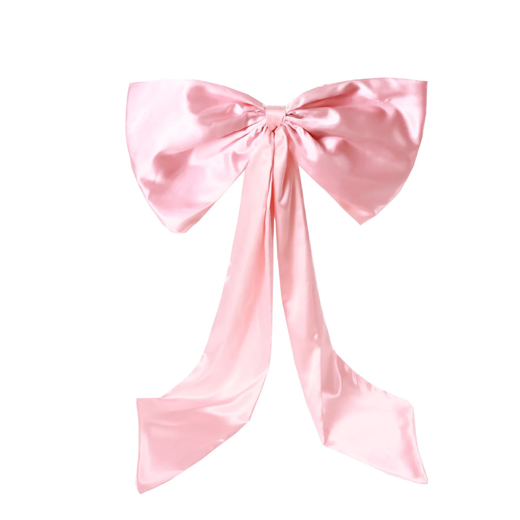 Giant Pink Satin Bow Wall Decor – 43x24" Party Decoration