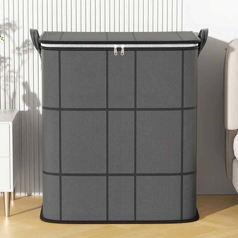 Foldable Clothes Storage Bag Large Capacity Organizer With Handle And Double Zipper For Bedding Moving Travel Under Bed Storage Oasis Select