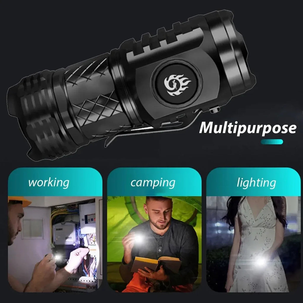 ESMARTER Mini 3-LED Flashlight | Type-C, 800 Lumen, 5 Modes