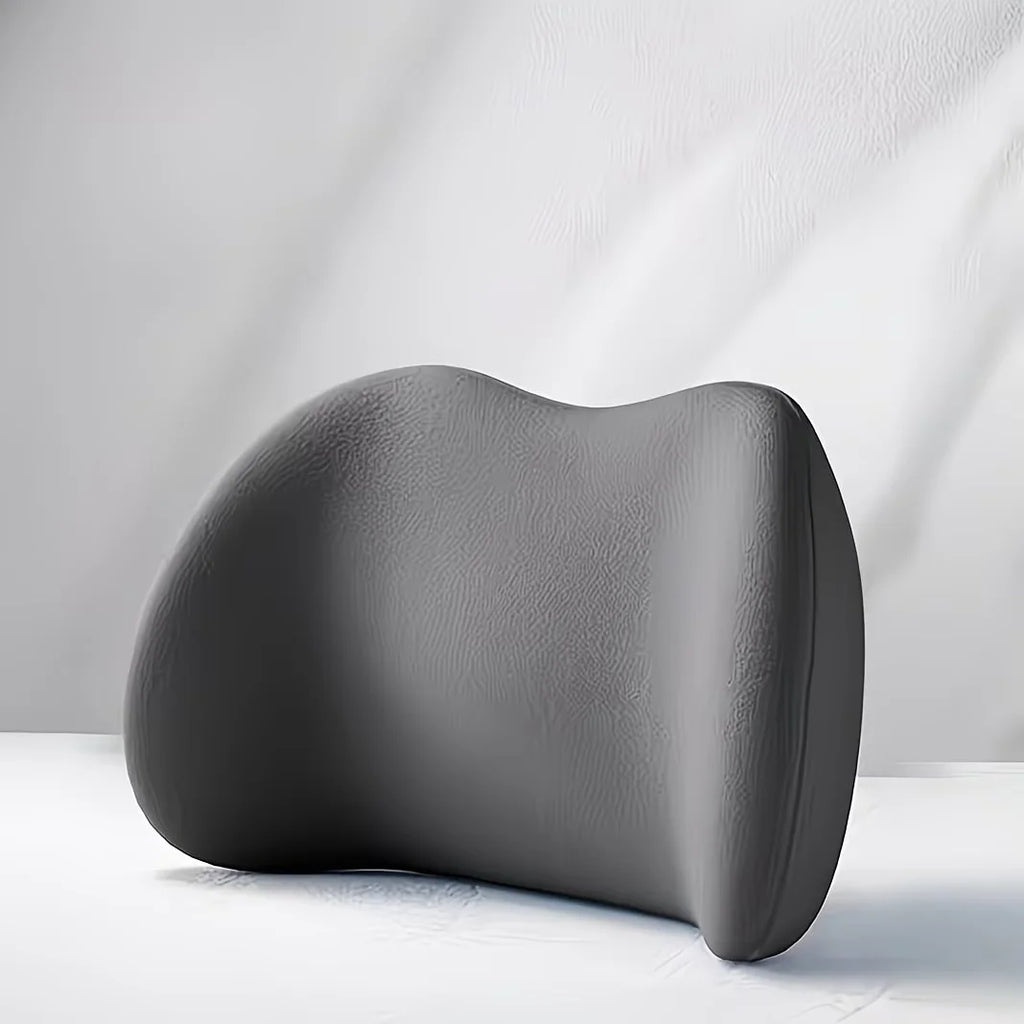 1pc Multifunctional Lumbar Support Pillow, Office Chair Back Cushion & Bed Sleeping Waist Pad, Flat Back Support for Sitting Oasis Select Grey