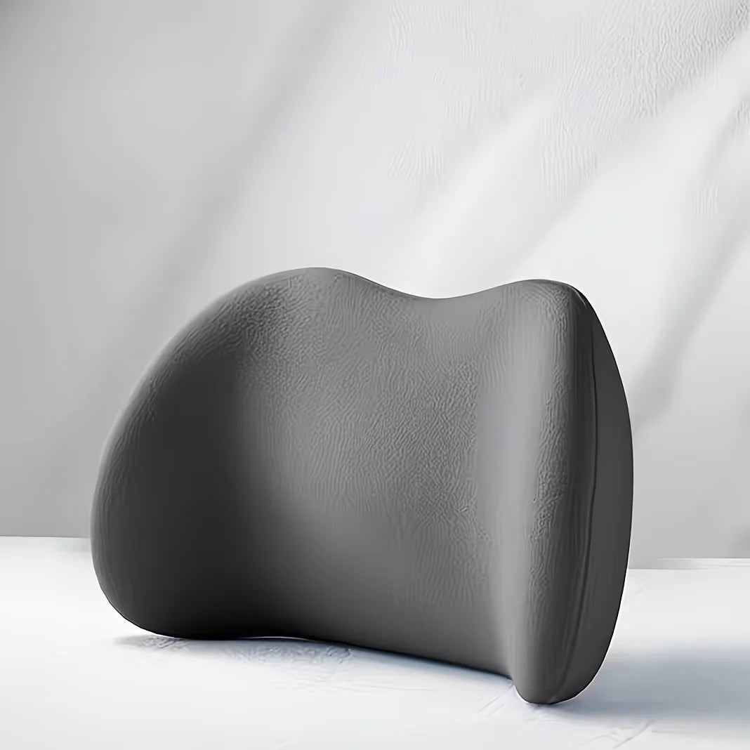 1pc Multifunctional Lumbar Support Pillow, Office Chair Back Cushion & Bed Sleeping Waist Pad, Flat Back Support for Sitting Oasis Select Grey