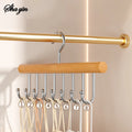 Wooden 8-Hook Hanger Rack | Clothes, Hats & Accessories Organizer