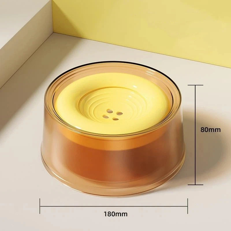 1200ml Dog Water Bowl No Spill Floating Design Keeps Mouths Dry Suitable for Home Environments Oasis Select Orange