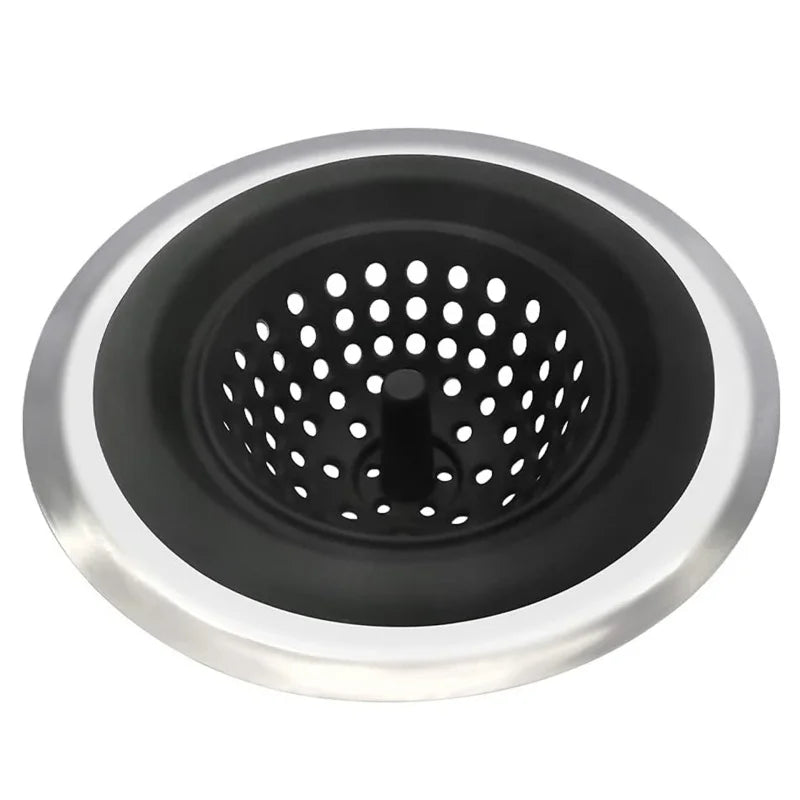Kitchen Silicone Sink filter Sewer Anti-Clogging food Waste Strainer Hair Catcher Water Stop Stopper for Bathroom Accessories Oasis Select Black Other