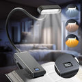Aluminum Rechargeable Reading Light 3 colors 3 brightness Clip On Mini Book Light Small Read Night Lamp Study Reading Book Lamp Oasis Select Black