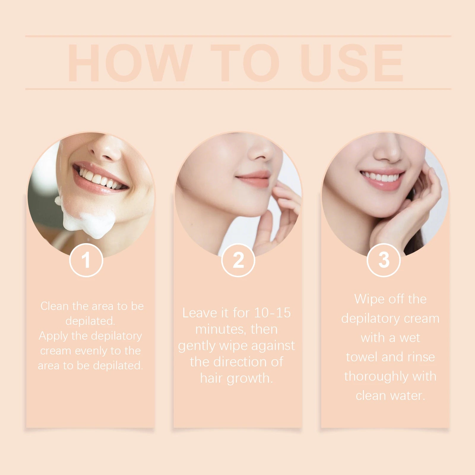 Coconut Facial Hair Removal Cream Inhibit Hair Growth Not Damaging Hair Follicles Gentle Soften Remove Facial Depilation Lotion Oasis Select