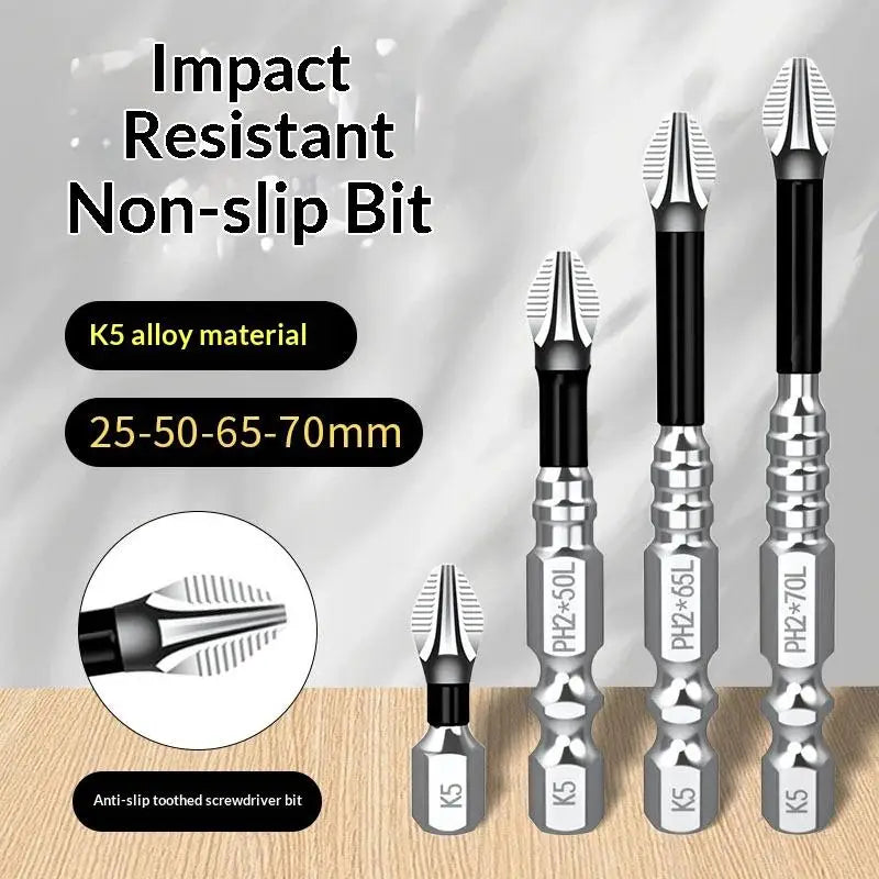 K5 Strong Magnetic Screwdriver High Hardness Bits Set Anti-Slip S2 Standard Non-slip Cross Head Electric Screwdriver Set Oasis Select