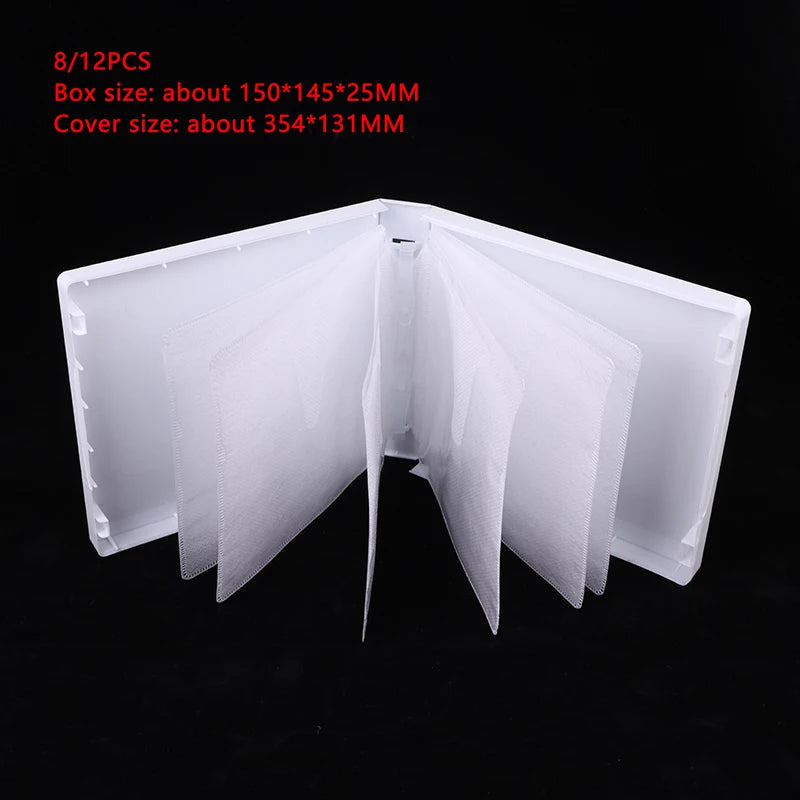 8/12PCS CD Case Disc DVD Storage Bag High-capacity Packaging Box CD Holder Home Room Discs Storage Box Oasis Select