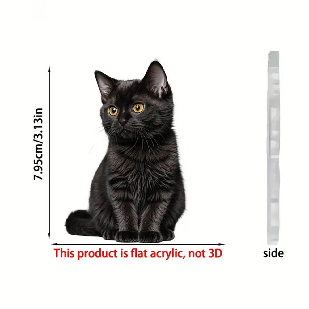2025 Christmas Ball Cat Ornament 2D Acrylic Funny Cat Ornaments Christmas Tree Cat Hanging Decorations Home Party Xmas Decor Oasis Select Style G
